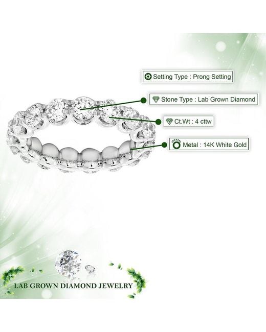 Amairah White 14K 4.00 Ct. Tw. Lab-Grown Diamond Eternity Ring