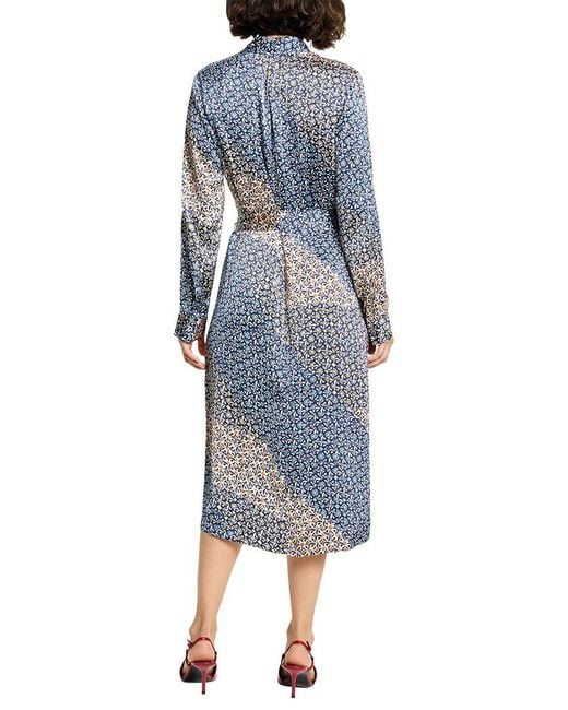 NIC+ZOE Blue Petite Monogram Mix Blair Dress