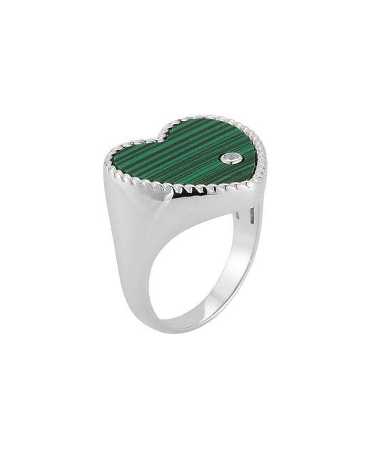 Glaze Jewelry Green Plated Cz Ring