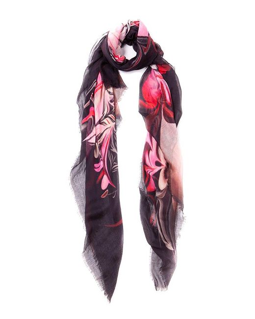Blue Pacific Multicolor Vintage Calla Lily Print Scarf