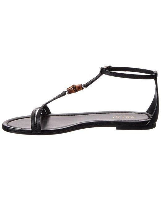 Gucci Metallic Bamboo Leather Sandal