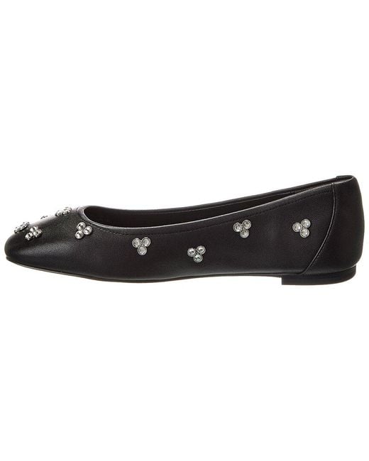 Stuart Weitzman Black Tammy Leather Ballet Flat