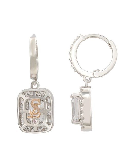 Suzy Levian CZ Jewelry White Suzy Levian Silver Cz Dangle Earring
