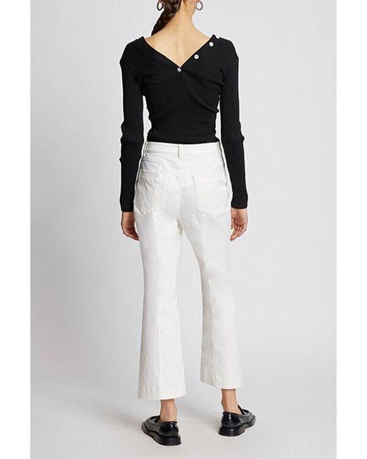 Proenza Schouler White Twill Cropped Pant