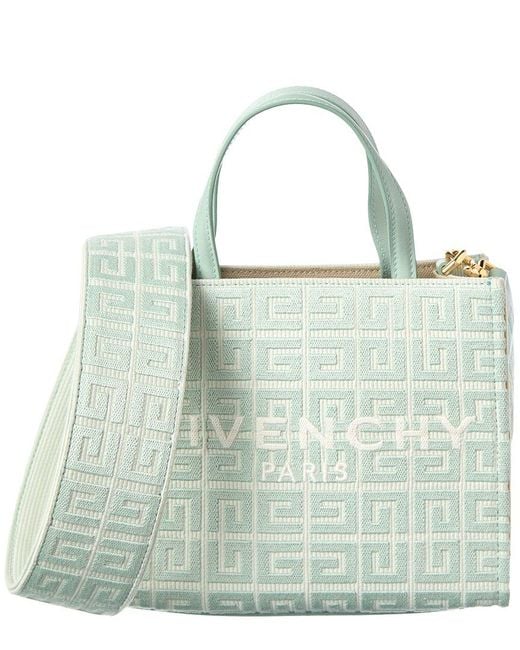 Givenchy Green G Mini Canvas & Leather Tote