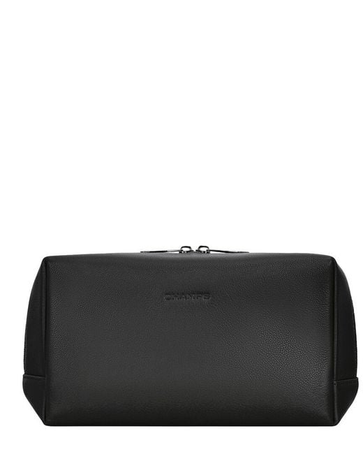 CHAMPS Black Onyx Leather Toiletry Bag