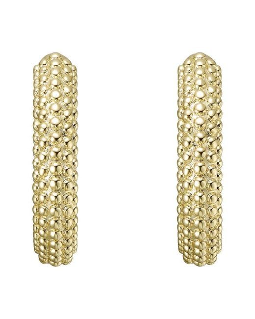 Genevive Jewelry Metallic Rachel Glauber Plated Hoop Earrings
