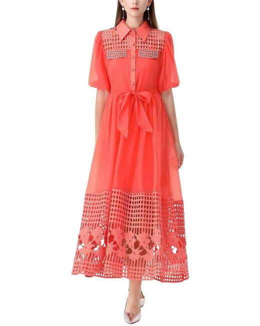 MIRA RICHI Red Midi Dress