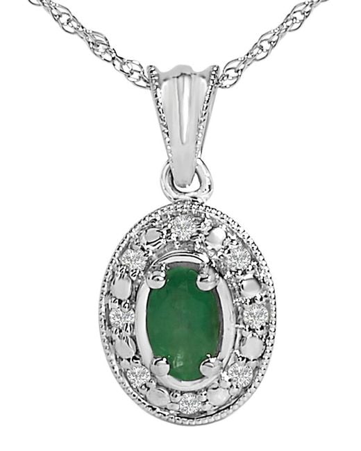 Haus of Brilliance Metallic 14K Diamond & Pendant Necklace