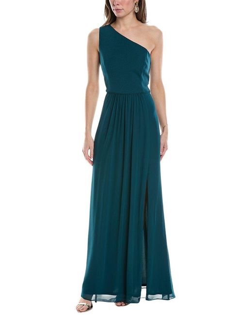 Adrianna Papell Green Solid Gown