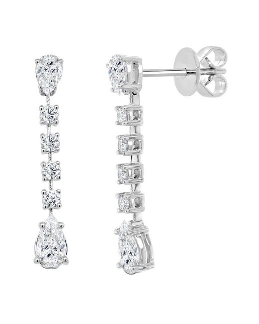 Sabrina Designs White 14k 1.20 Ct. Tw. Diamond Dangle Earrings