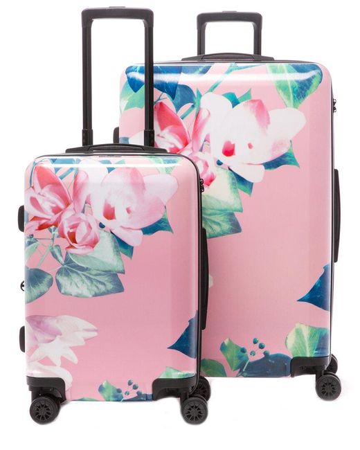 CALPAK Pink 2Pc Expandable Luggage Set