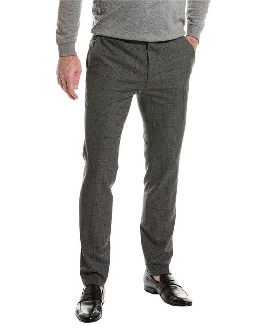 Boss Gray Wool-blend Pant for men