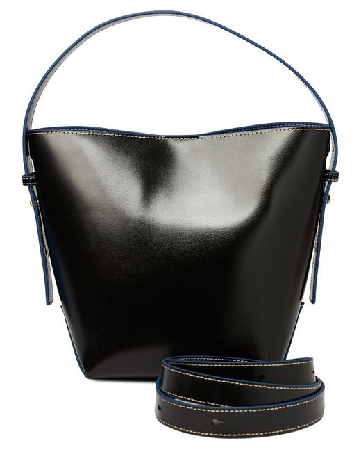 J.McLaughlin Black Crawford Leather Bucket Bag