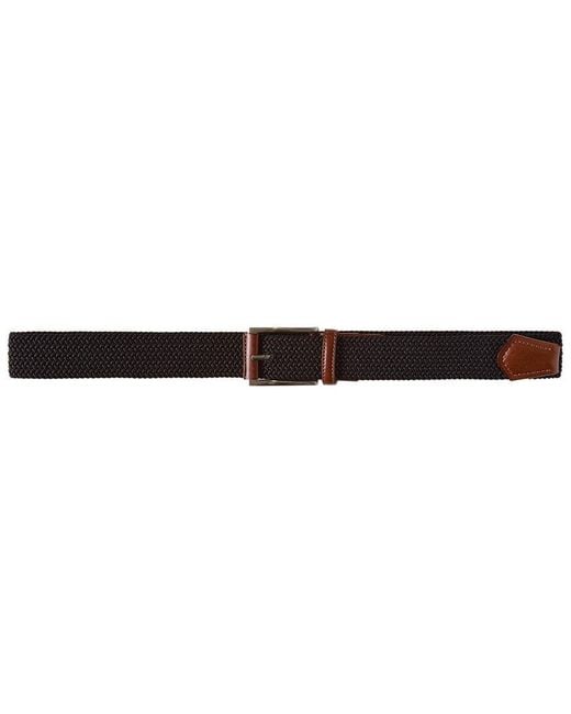 Robert Talbott Brown Stretch Nylon Garfield Belt for men