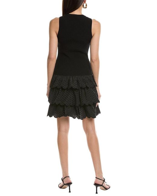 Jason Wu Black Rib Knit Mini Dress