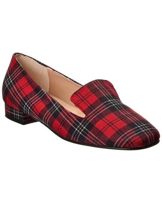 French Sole Red Zooey Canvas Flat