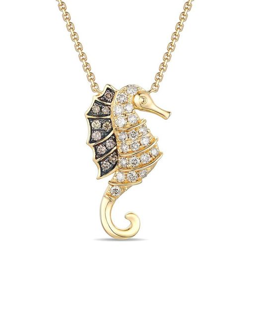 Le Vian Metallic Seahorse 14K 0.41 Ct. Tw. Diamond Necklace