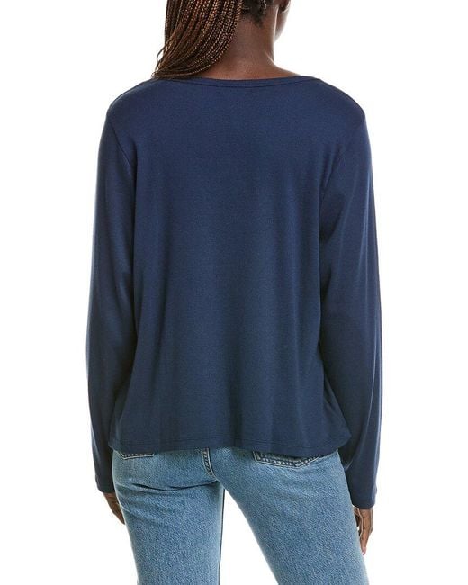 Michael Stars Blue Emilia Scoop Neck T-Shirt