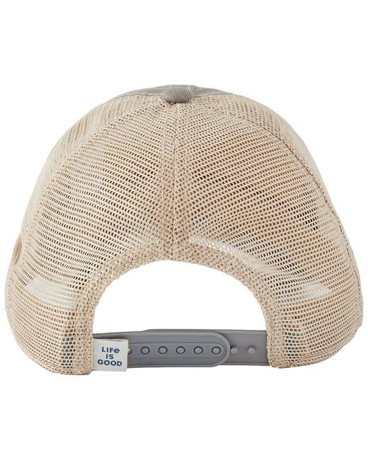 Life Is Good. Gray Mesh Back Cap for men