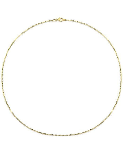 Italian Silver Metallic 18K Over Ball Chain Necklace