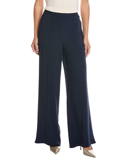 St. John Blue Straight Leg Pant