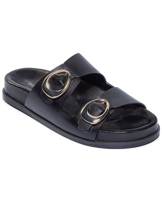 Bernardo Black Evie Leather Sandal