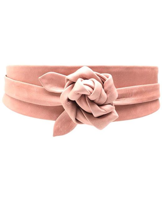 Ada Pink Classic Wrap Leather Belt