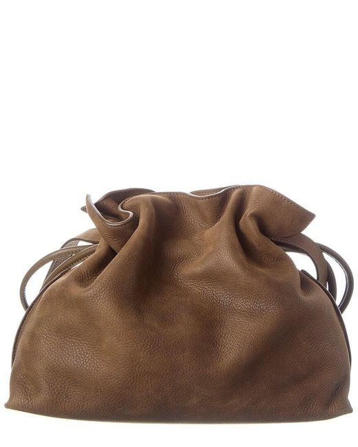 Loewe Brown Flamenco Medium Leather Bucket Bag