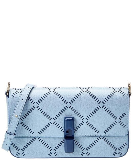 Furla Blue Iride Small Leather Crossbody