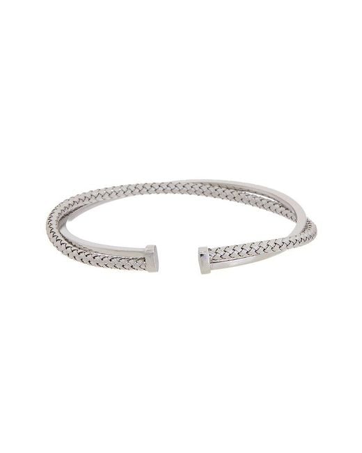 Meshmerise White 18K Rose Vermeil 0.1 Ct. Tw. Diamond Mesh Bangle Bracelet