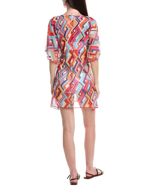 Becca Red Las Palmas Mesh Tunic