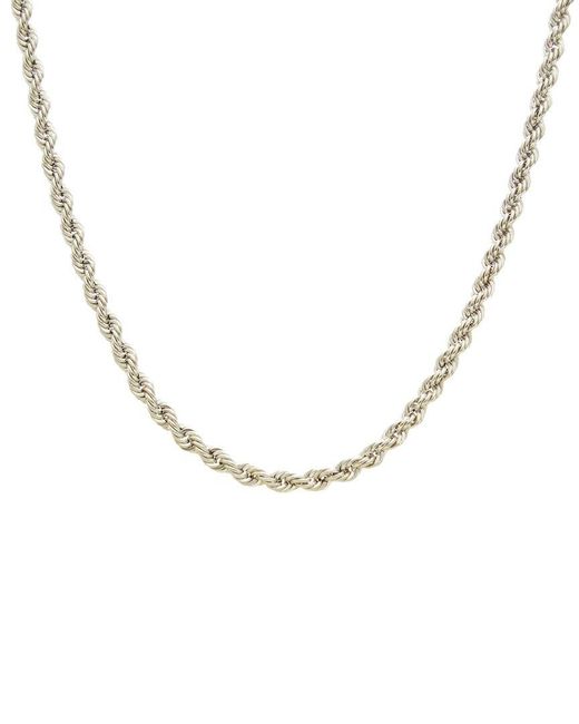 Italian Gold Metallic 14K 3.3Mm Hollow Rope Necklace