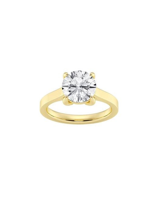Lab Grown Diamonds Metallic 14K 3.00 Ct. Tw. Lab-Grown Diamond Solitaire Engagement Ring