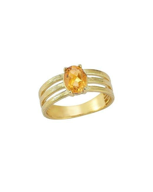 Reiss Metallic 14k 1.17 Ct. Tw. Citrine Cocktail Ring