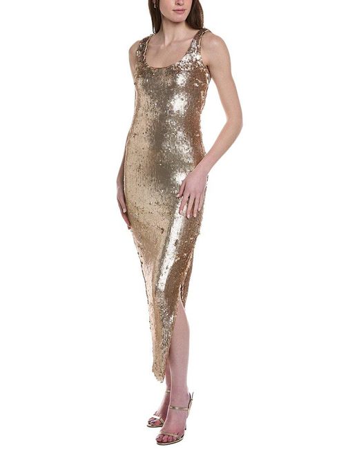 Line & Dot Natural Naida Sequins Dress