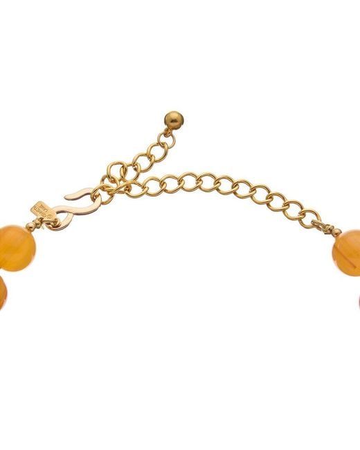 Kenneth Jay Lane Metallic Plated Bead Necklace