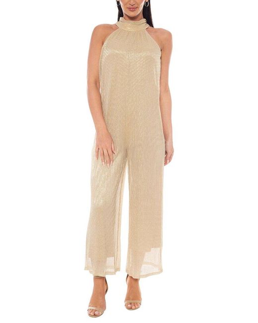 Marina Natural Pleated Jumpsuit