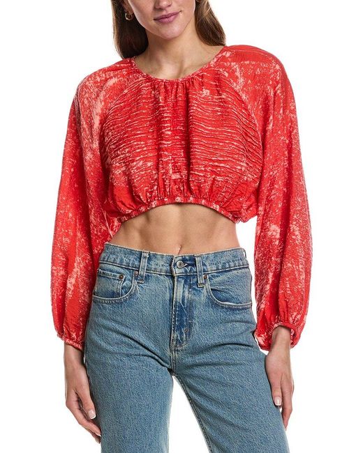 Electric and Rose Red Abigail Spray Top