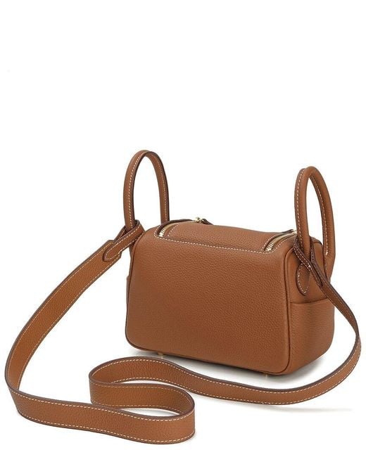 Tiffany & Fred Paris Brown Mini Leather Satchel