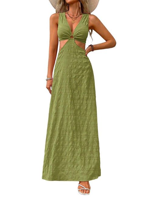VIBI Green Maxi Dress