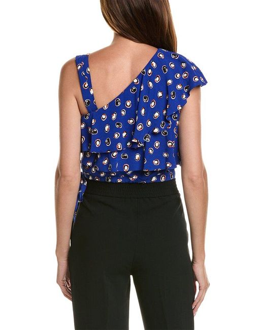 Diane von Furstenberg Blue Chase Top