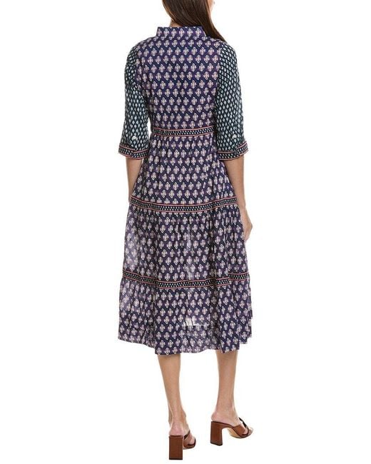 Gretchen Scott Blue Tear It Up Midi Dress