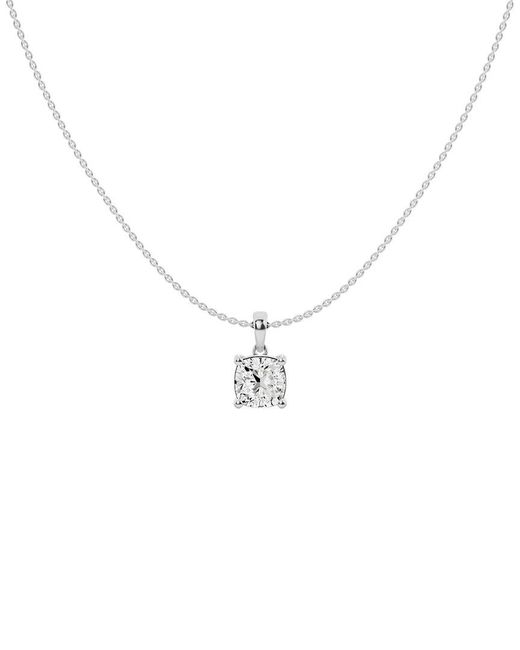 Lab Grown Diamonds Metallic 14K 1.50 Ct. Tw. Lab-Grown Diamond Solitaire Pendant Necklace