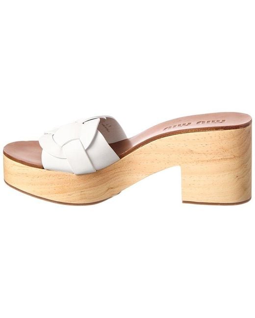 Miu Miu Pink Leather Mule