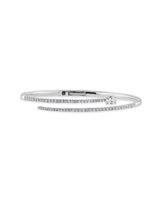 Sabrina Designs White 14k 1.63 Ct. Tw. Diamond Bangle Bracelet
