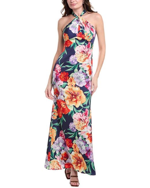 Vince Camuto Red Twisted Halter Gown