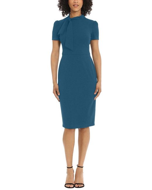 Maggy London Women's Blue Midi Dress