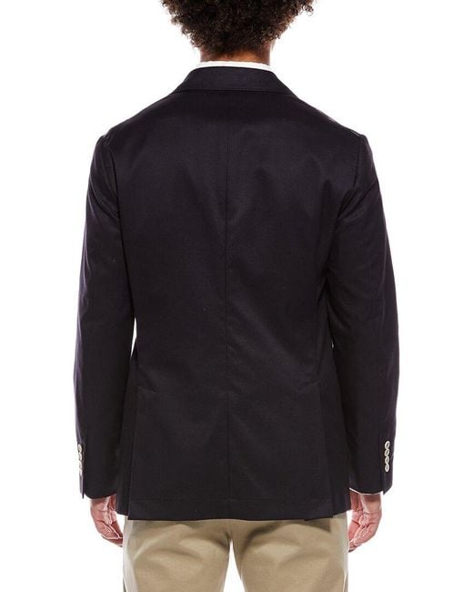 Brunello Cucinelli Black Solid Blazer for men
