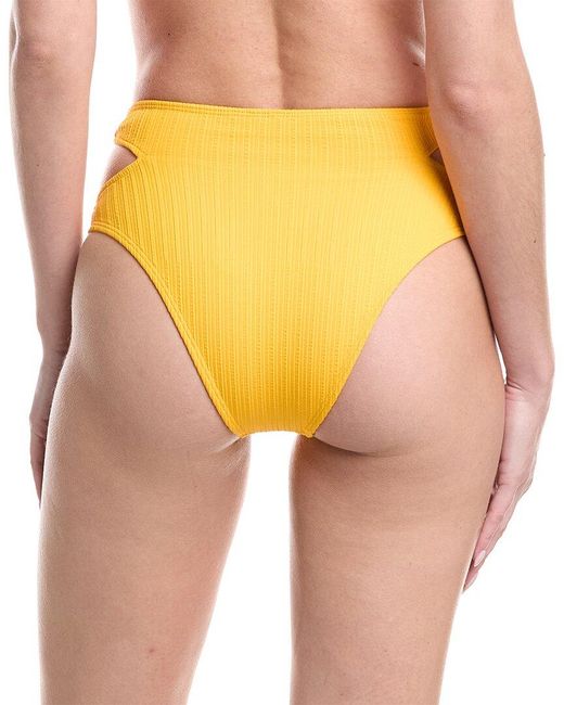 Vitamin A Yellow Amara High-Waist Bikini Bottom